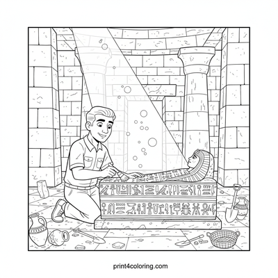 Secrets of the Pharaoh's Tomb - free printable coloring page