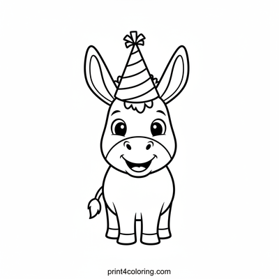Cheerful Donkey's Gigantic Party Hat