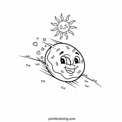 Sprinkle Trail Donut Adventure - free printable coloring page