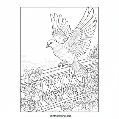Peaceful Perch: Grand Balcony Dove
