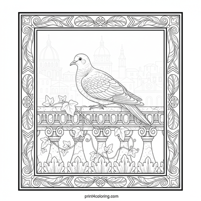 Doves coloring pages preview