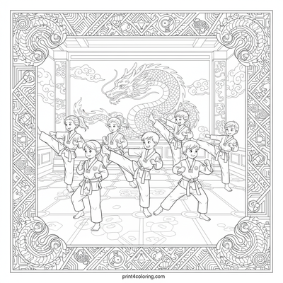 Dragon Dojo Masterclass: Pattern Power - free printable coloring page