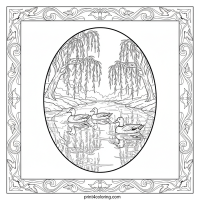 Ducks coloring pages preview