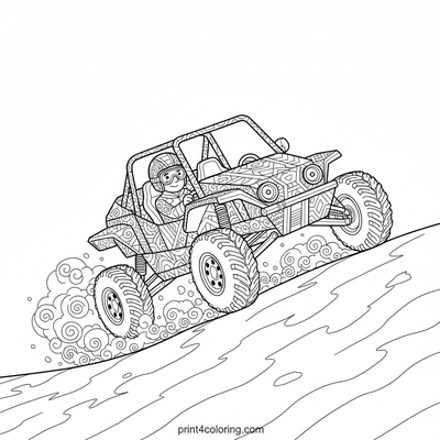 Extreme Desert Dune Buggy Leap! - free printable coloring page
