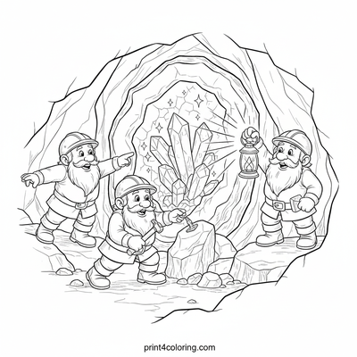 Dwarven Geode Glimmer Discovery - free printable coloring page