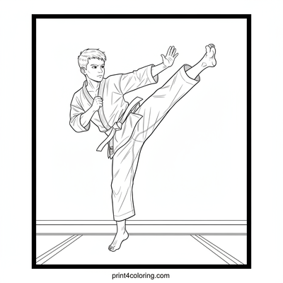 Power Kick Precision - free printable coloring page
