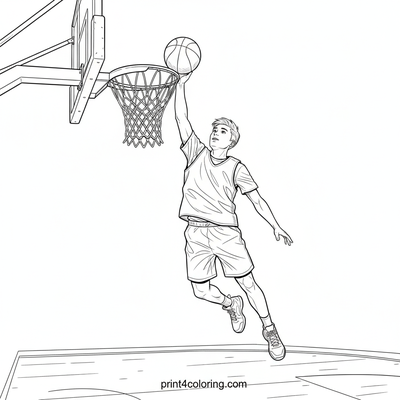 Slam Dunk Spectacle! - free printable coloring page