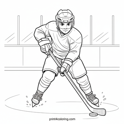 Slapshot Power Play: Ice Hockey Ace - free printable coloring page