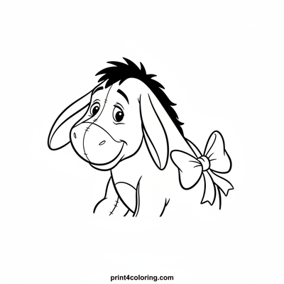 Eeyore's Delightful Pink Bow