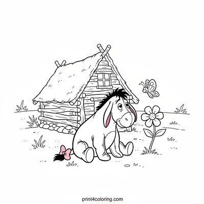 Eeyore's Gentle Garden Watch - free printable coloring page