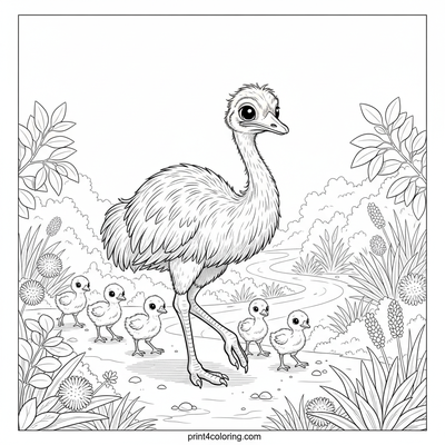 Emu Family Bushland Journey