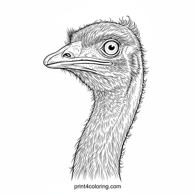 Emu's Outback Sprint - free printable coloring page