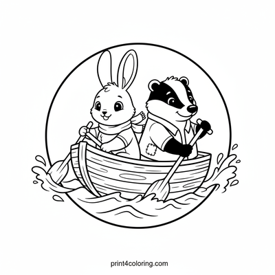 Speedy Pals River Race! - free printable coloring page