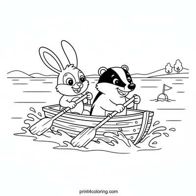 Speedy Scramble on the Lake! - free printable coloring page