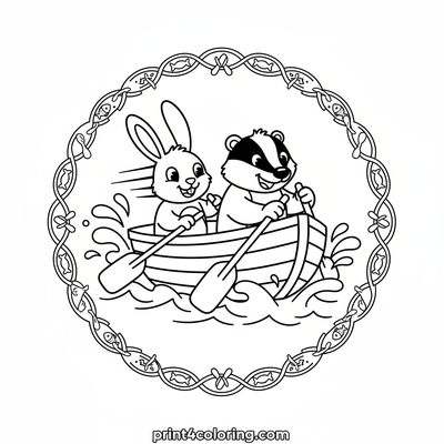 The Speedy River Race! - free printable coloring page
