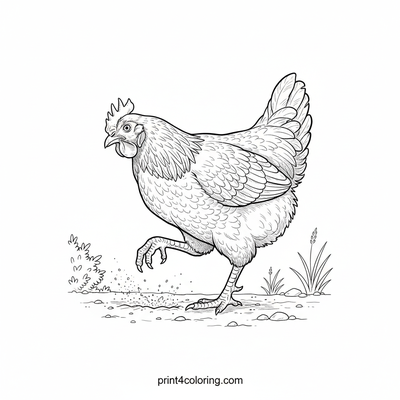 The Lively Hen's Seed Search - free printable coloring page