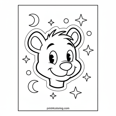 Eugene's Twinkling Sky Portrait - free printable coloring page