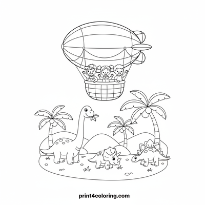 Blimps coloring pages preview