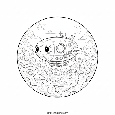Cozy Venus Cloud Voyage - free printable coloring page