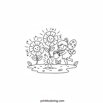 Sparkle & Grow: Fairy's Magic Garden - free printable coloring page