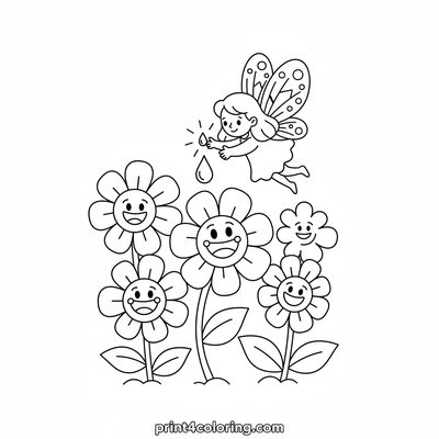 Sparklewing Fairy's Magical Garden Glow - free printable coloring page