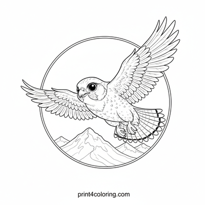 Peregrine's Peak Flight - free printable coloring page