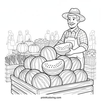 Bountiful Watermelon Harvest at the Market