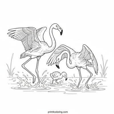 Flamingo Family Serenity