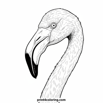 Sunset Serenade: Flamingos in Graceful Flight - free printable coloring page
