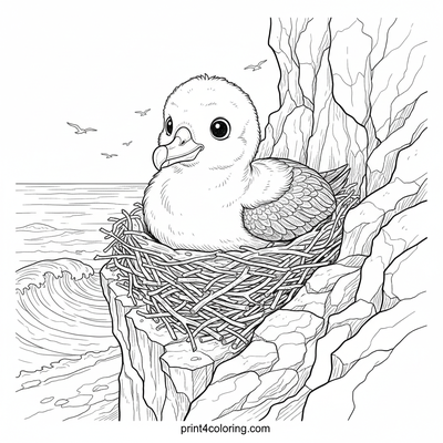 Curious Fluffball's First Glimpse - free printable coloring page