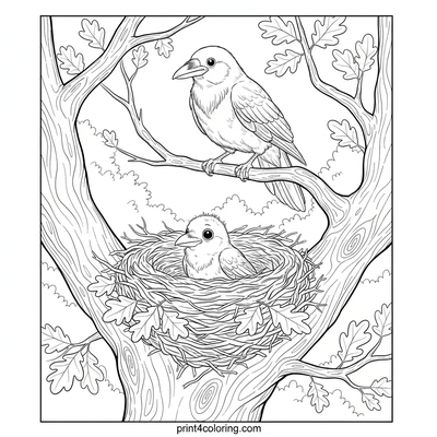 Curious Fledgling's Big World Debut - free printable coloring page