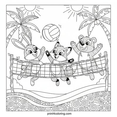 Fluffy Friends' Sunny Spike - free printable coloring page