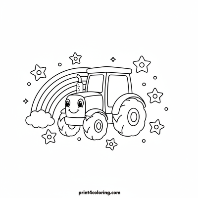 Magical Cloud Tractor's Rainbow Trail