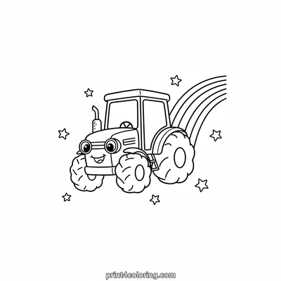 Rainbow Cloud Tractor Adventure