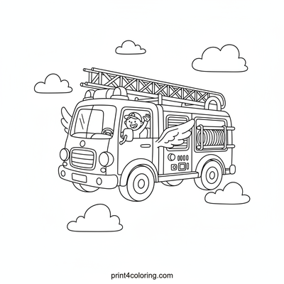 Fire Truck coloring pages preview