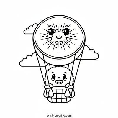 Kiwi's Sky-High Adventure - free printable coloring page