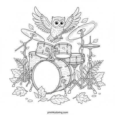 Woodland Rhythms: Owl's Forest Drum Kit
