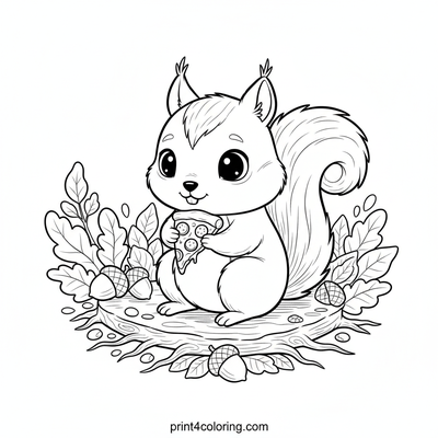 Forest Forager's Pizza Party - free printable coloring page