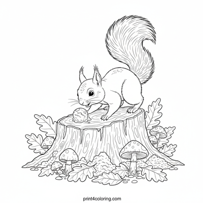 Curious Squirrel's Ice Cream Adventure