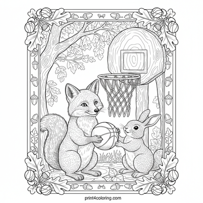Sports coloring page preview