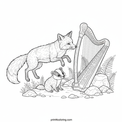 Enchanted Forest Serenade - free printable coloring page