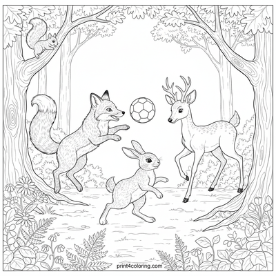 Forest Friends' First Kick: A Wildlife Soccer Adventure