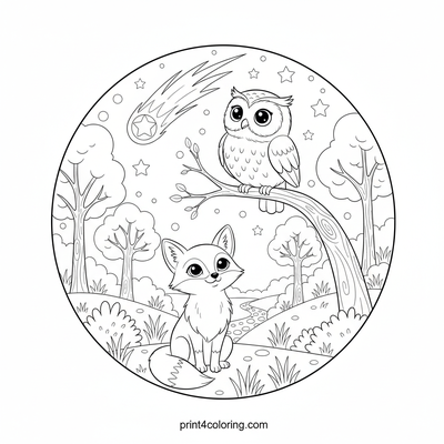 Celestial Spectacle: Forest Friends Watch the Comet