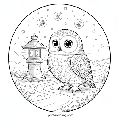 Snowy Owl's Starry Lantern Path