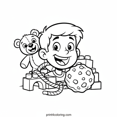 Fred's Wacky Cookie Catcher - free printable coloring page