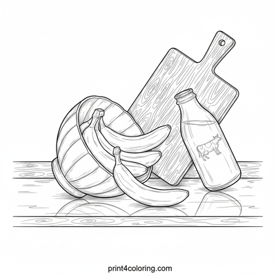 Rustic Kitchen Banana Still Life