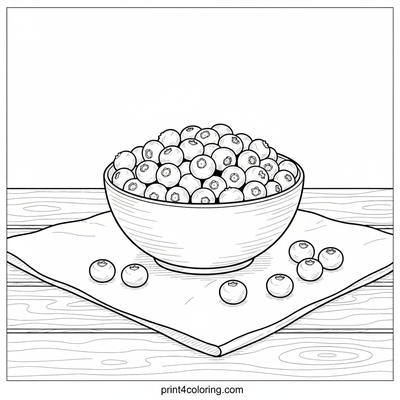 Blueberries coloring pages preview
