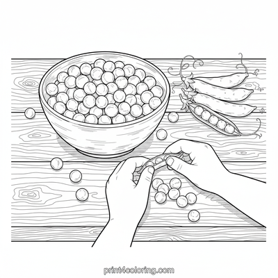Fresh Garden Harvest: Pea Shelling Fun