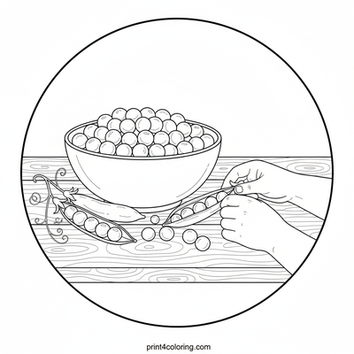 Peas coloring pages preview