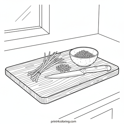 Garden Fresh Chives: A Culinary Still Life - free printable coloring page